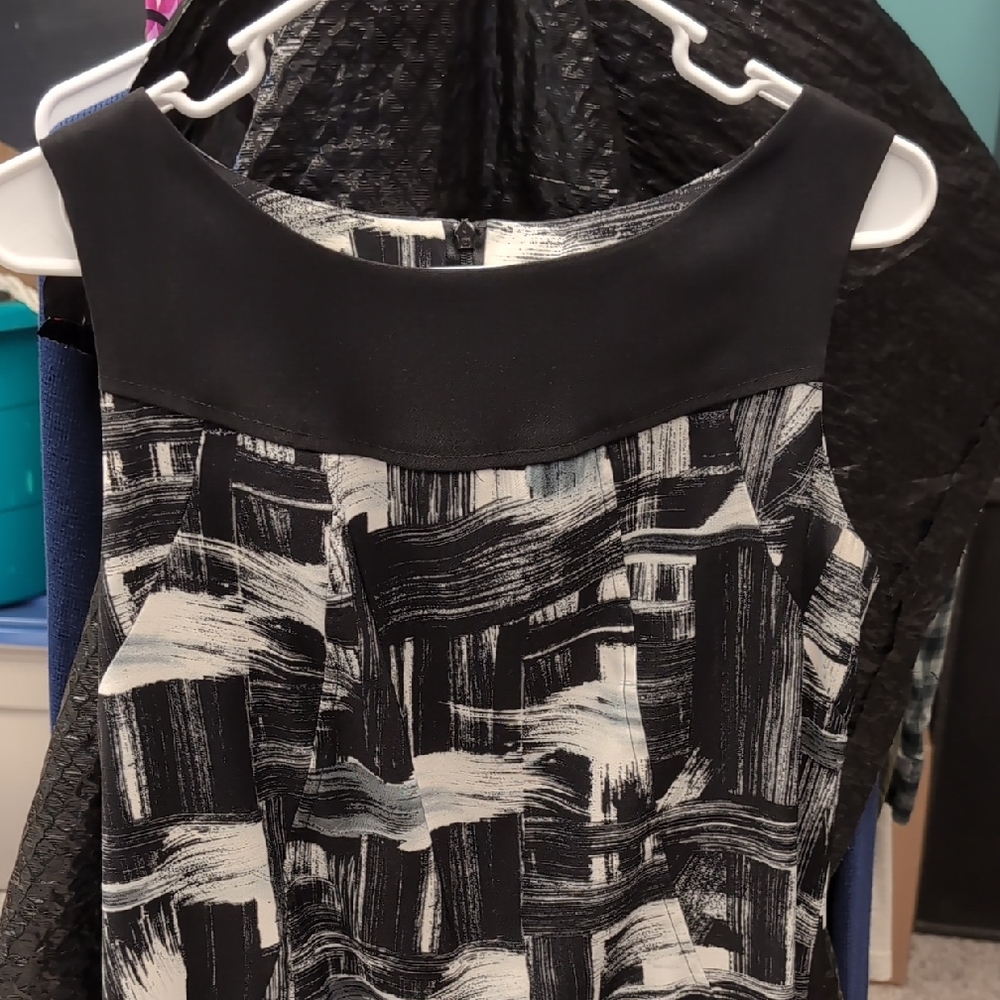 AB Studio Black and White Dress